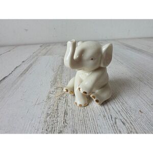 Lenox porcelain elephant statue figurine decor gold circus